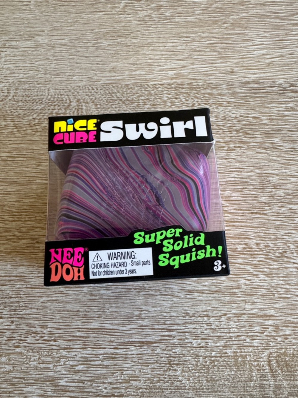 NeeDoh Nice Cube Swirl Squeeze Toy - Purple